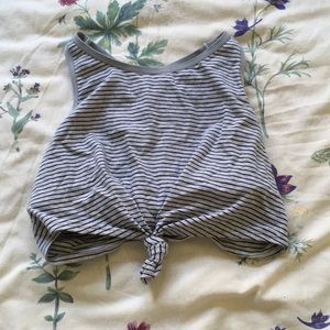 Aerie knot front crop top